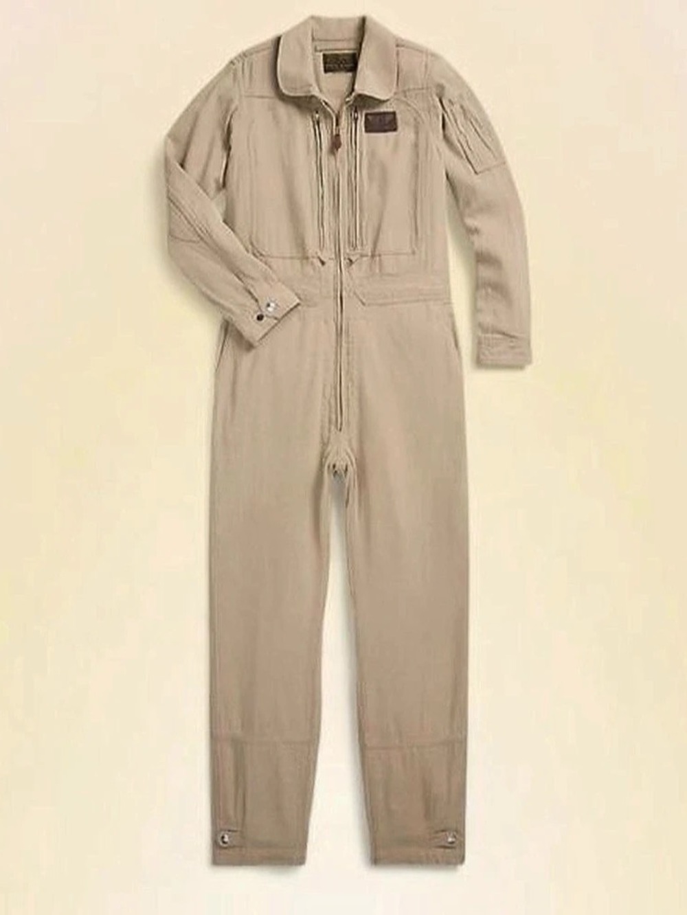 Double RL Wonen’s Tan Coverall Utility Jumpsuit NWT SIZE 3